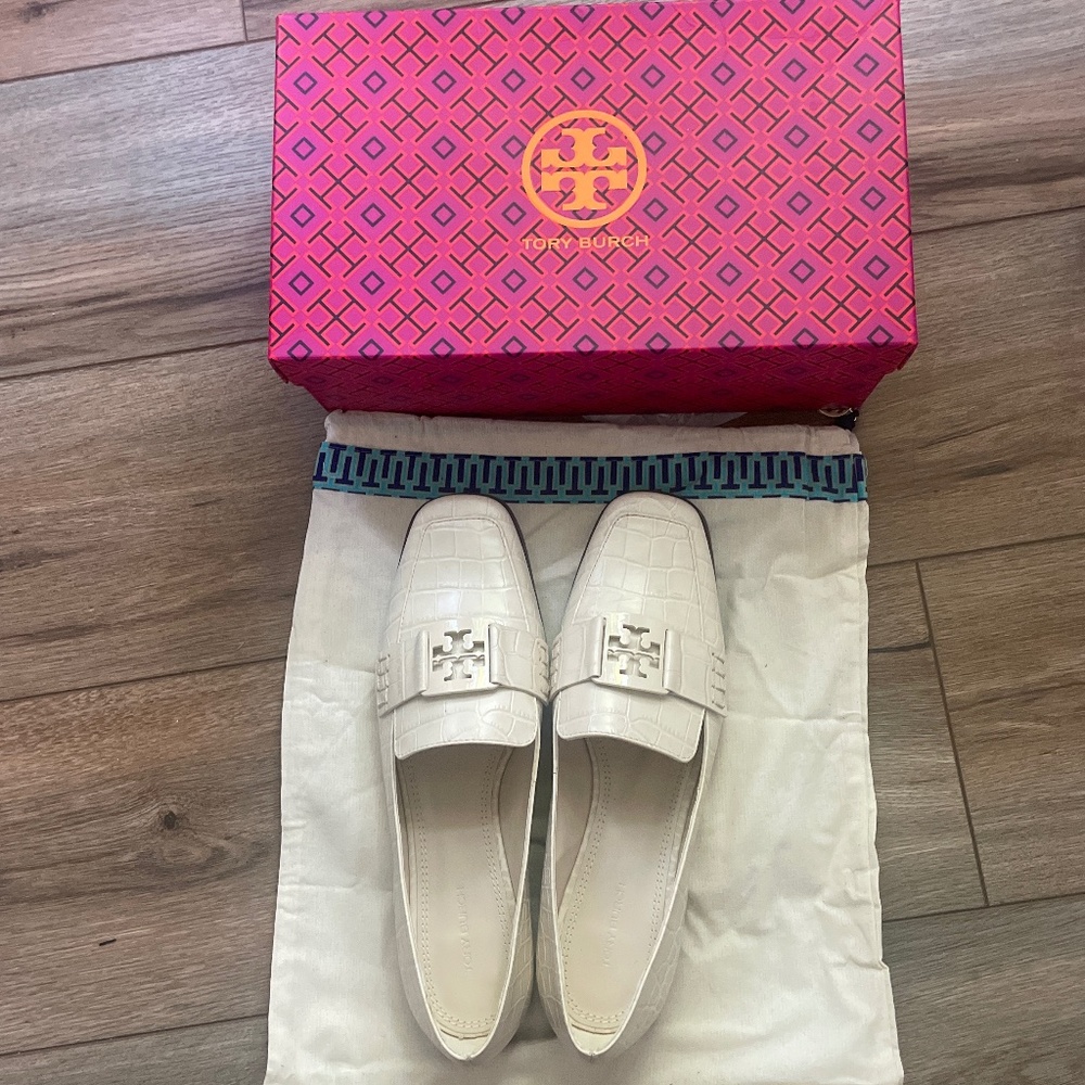Tory Burch Georgia Loafer Soft Croco Emboss (cream)